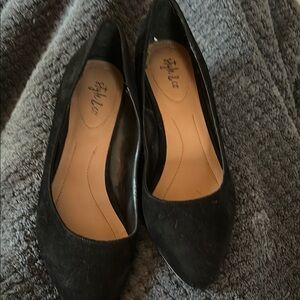 Style & Co Black Wedge Shoes Timeless Elegance